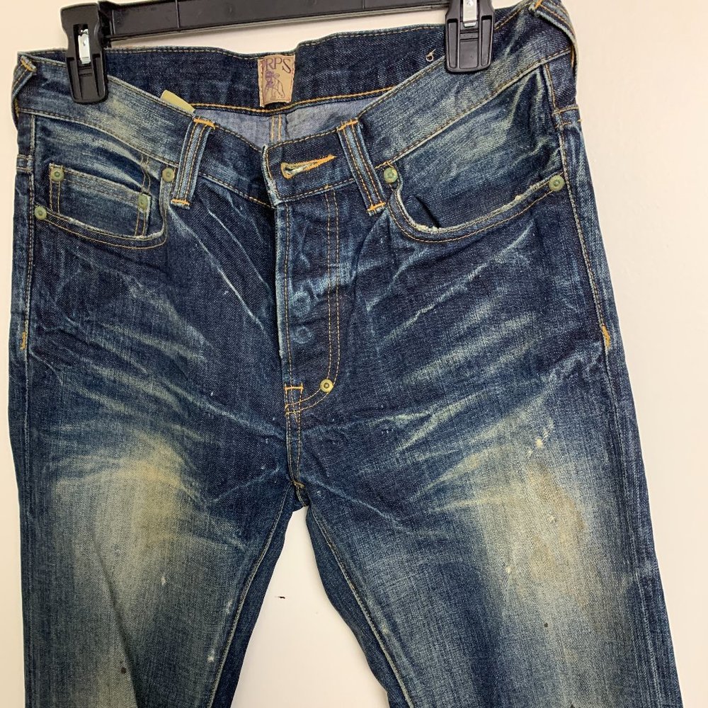 PRPS Rambler Slim Fit Paint Distressed Jeans